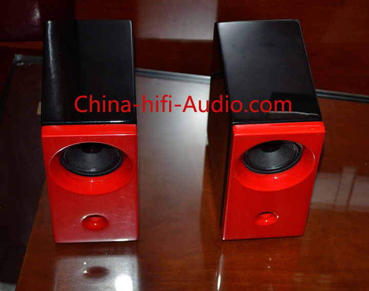 Qinpu MG-2 desktop speakers loudspeakers red pair - Click Image to Close